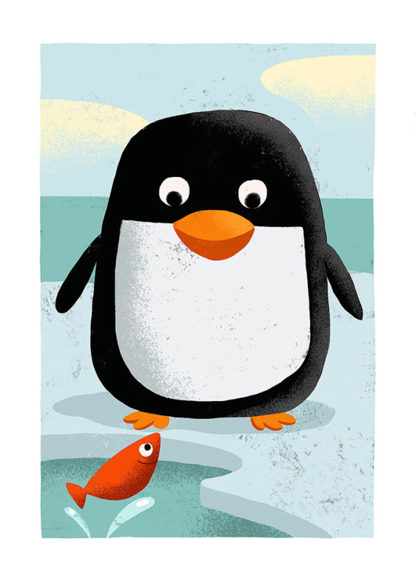 le pingouin et le poisson